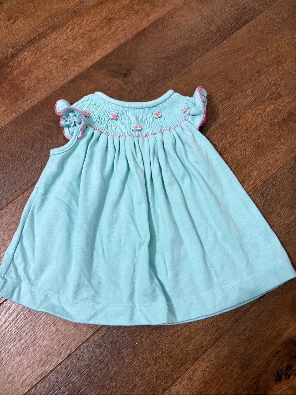 Baby/Toddler Girl Mint Smocked Sleeveless Dress - Eyelet & Ivy